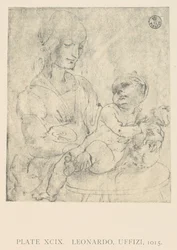La Virgen con el Niño acariciando un gatito, dibujo de Leonardo da Vinci conservado en la galería de los Uffizi (el reverso está bajo el número de inventario 421 E r.), se inscribe en una serie de trabajos del artista sobre este tema
